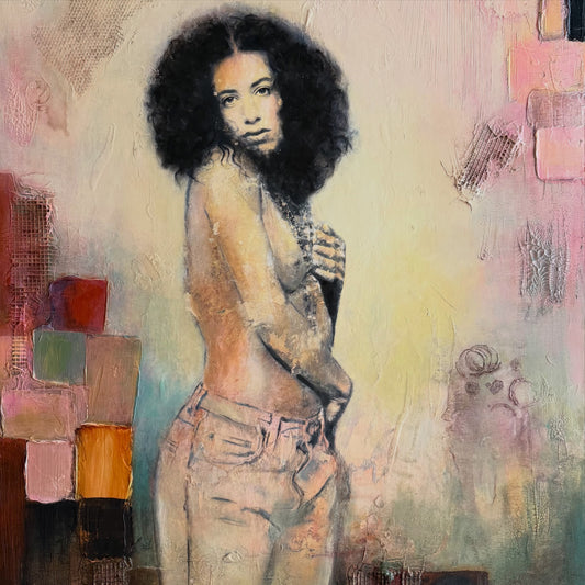 Lady Janis , title : I have absolutely no desire to fit in , 48"x36"