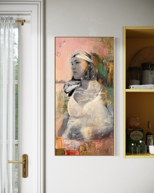 Lady Alice II , title : You're a diamond  ,dear. They can't break you. 36"x18"