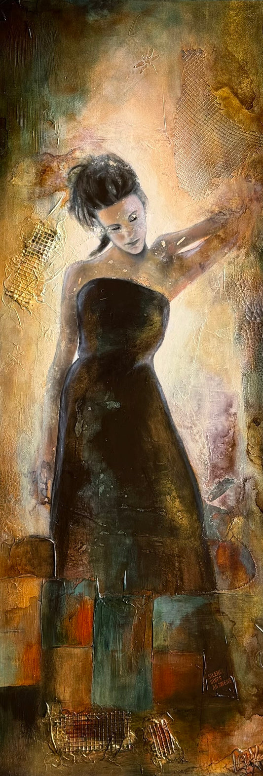Lady Gabrielle III , Silence gives answers  48''x18''