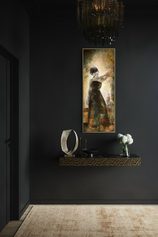 Lady Gabrielle III , Silence gives answers  48''x18''