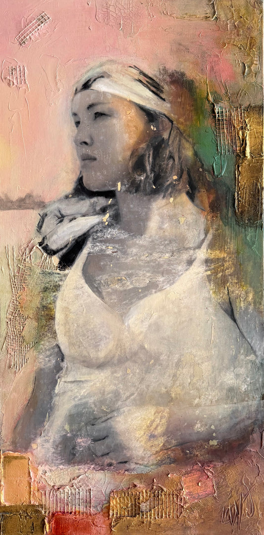 Lady Alice II , title : You're a diamond  ,dear. They can't break you. 36"x18"