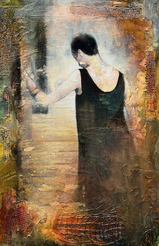 Lady Edith I ,  Brave enough to do it alone 36''x24''