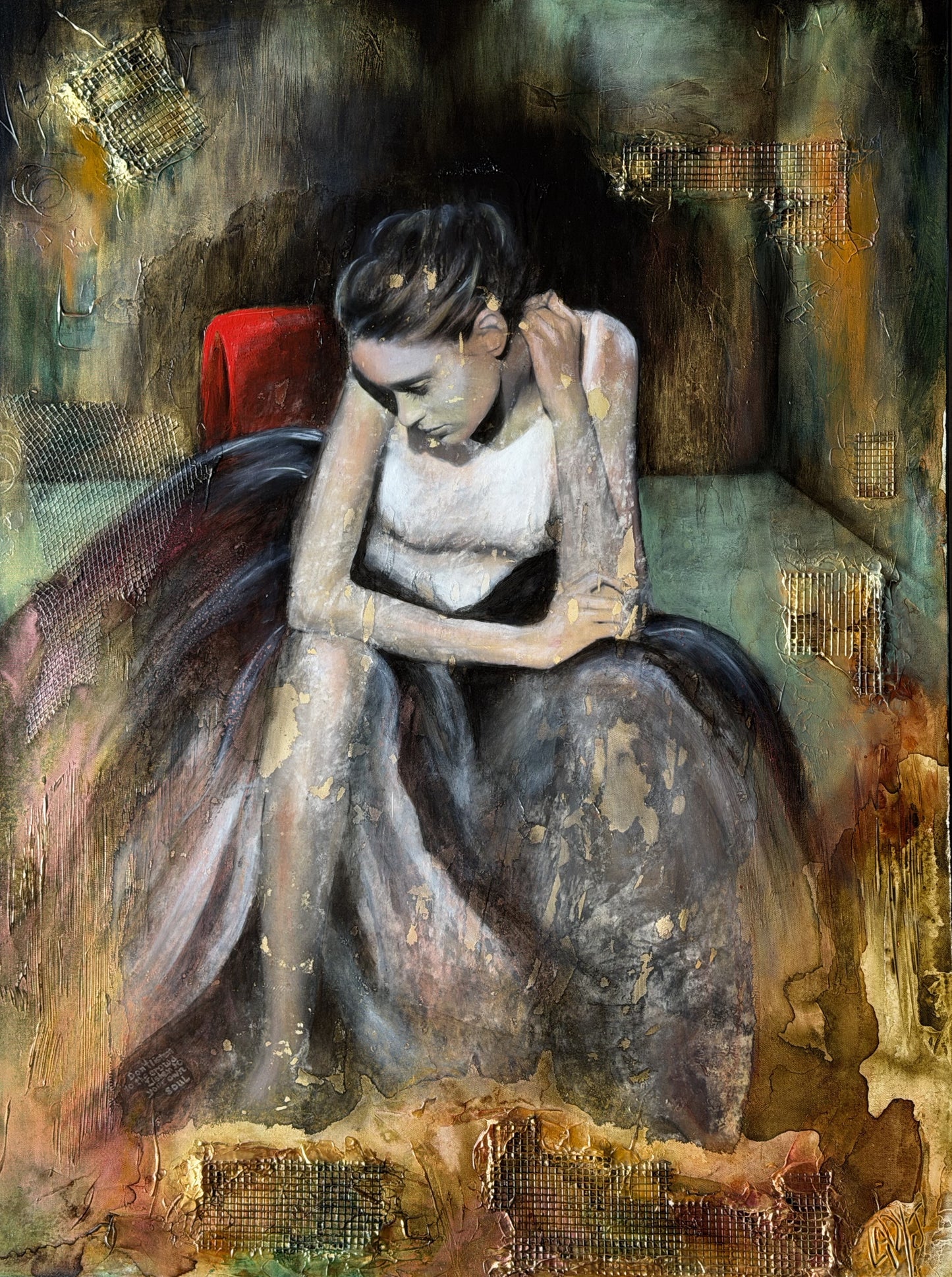Lady Gabrielle I  Don't listen to the crowd  Listen to your soul 48"x36"