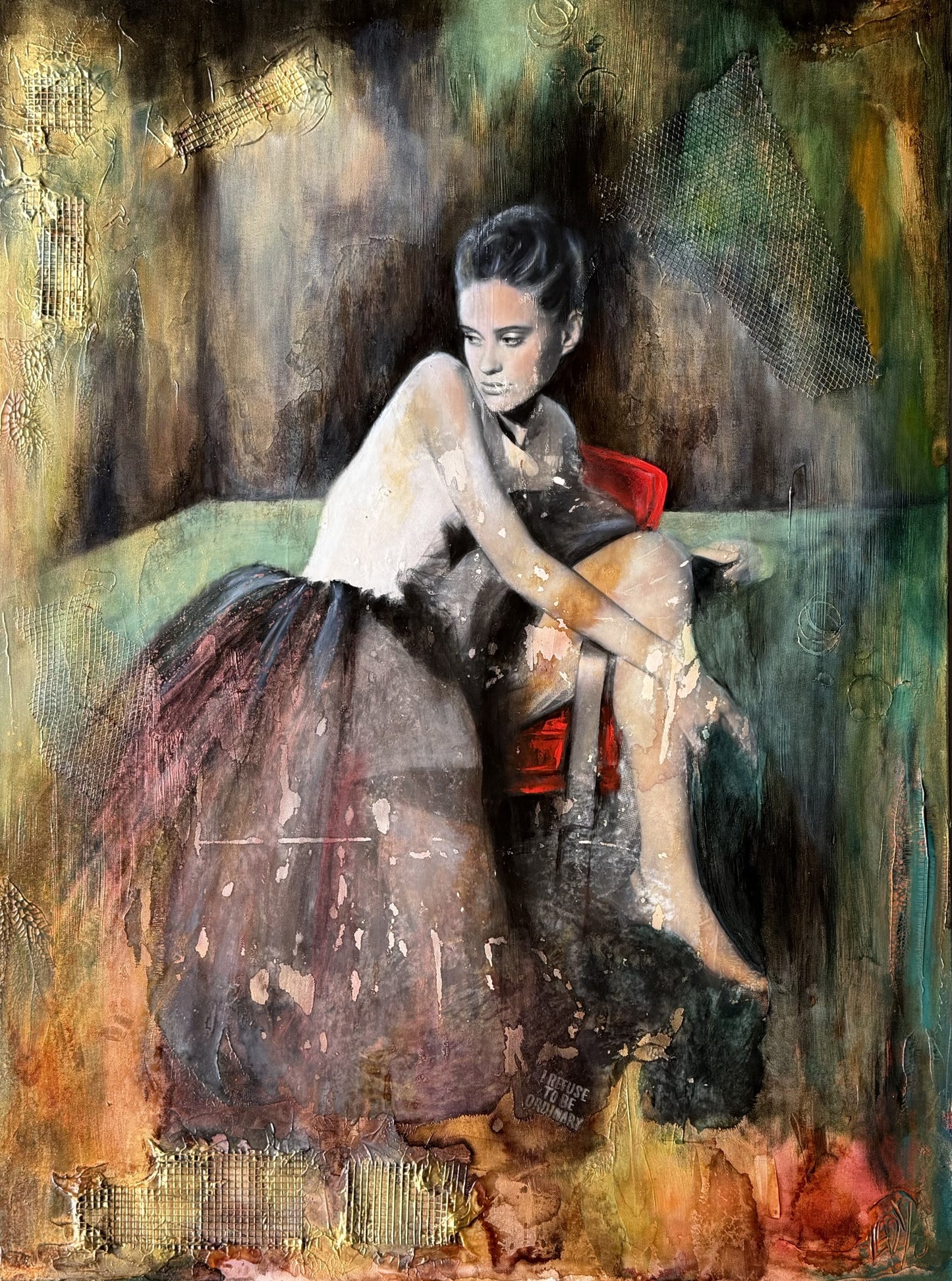 Lady Gabrielle II  I refuse to be ordinary 48"x36"
